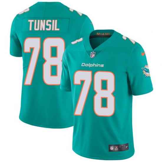 Nike Dolphins #78 Laremy Tunsil Aqua Green Team Color Mens Stitched NFL Vapor Untouchable Limited Jersey